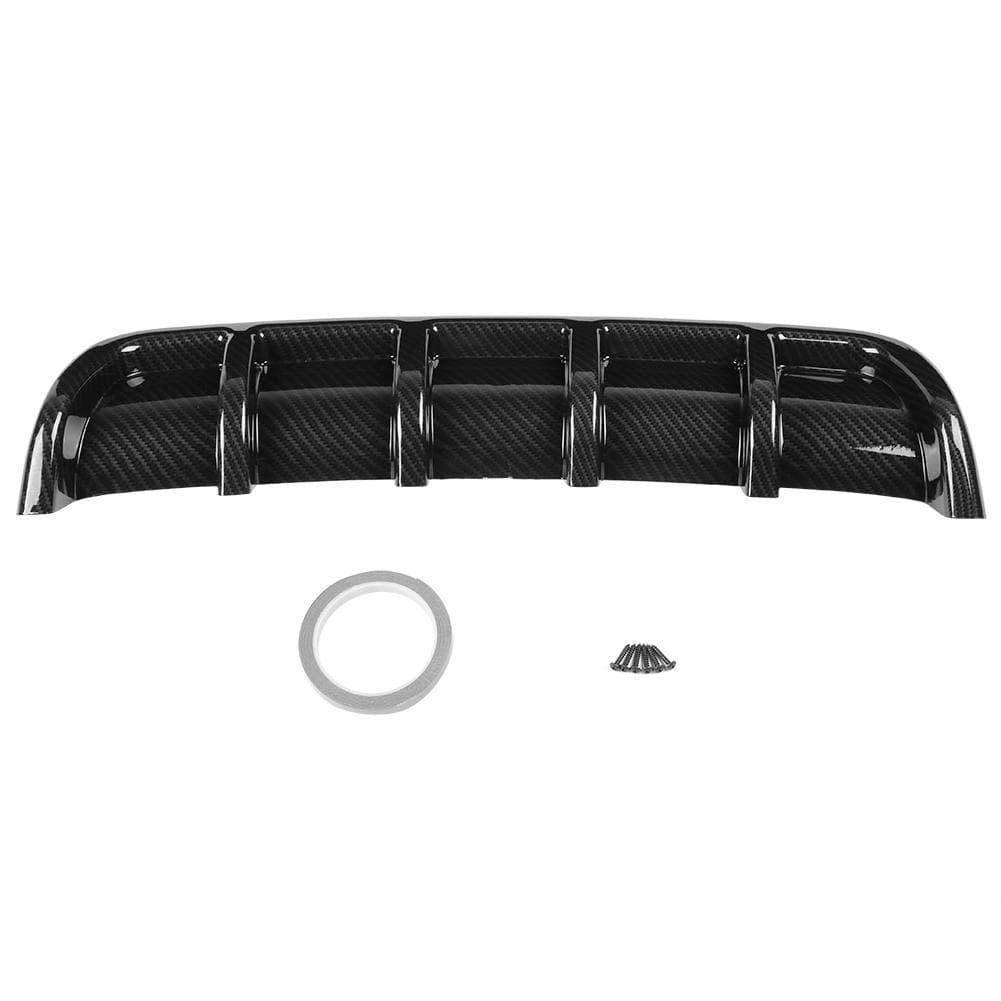 Black Universal Car Rear Bumper Shark Fin Spoiler Diffuser(Carbon fiber)