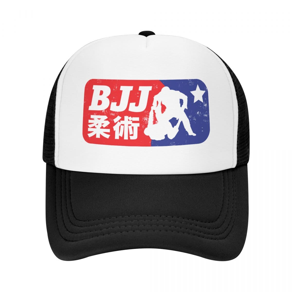 Punk Unisex Retro BJJ Brazilian Jiu Jitsu Trucker Hat Adult Adjustable Baseball Cap Women Unisex Sun Protection Snapback Caps Trucker Hat