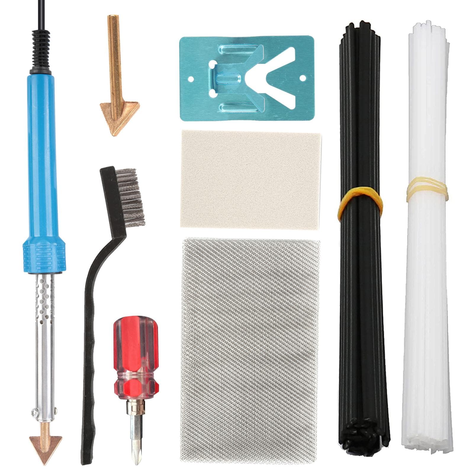 80W Plastic Welding Kit ,Plastic Welder Kit with 40 Rods,1 Mesh,Wire Brush Welder Tools for Car us