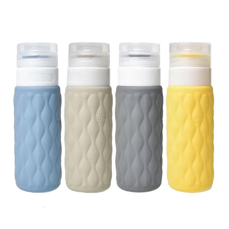 100ml 1/4Pcs Travel Silicone Dispensing Bottle Squeezable Lotion Essence Face Cream Shampoo Cosmetic Empty Storage Bottle