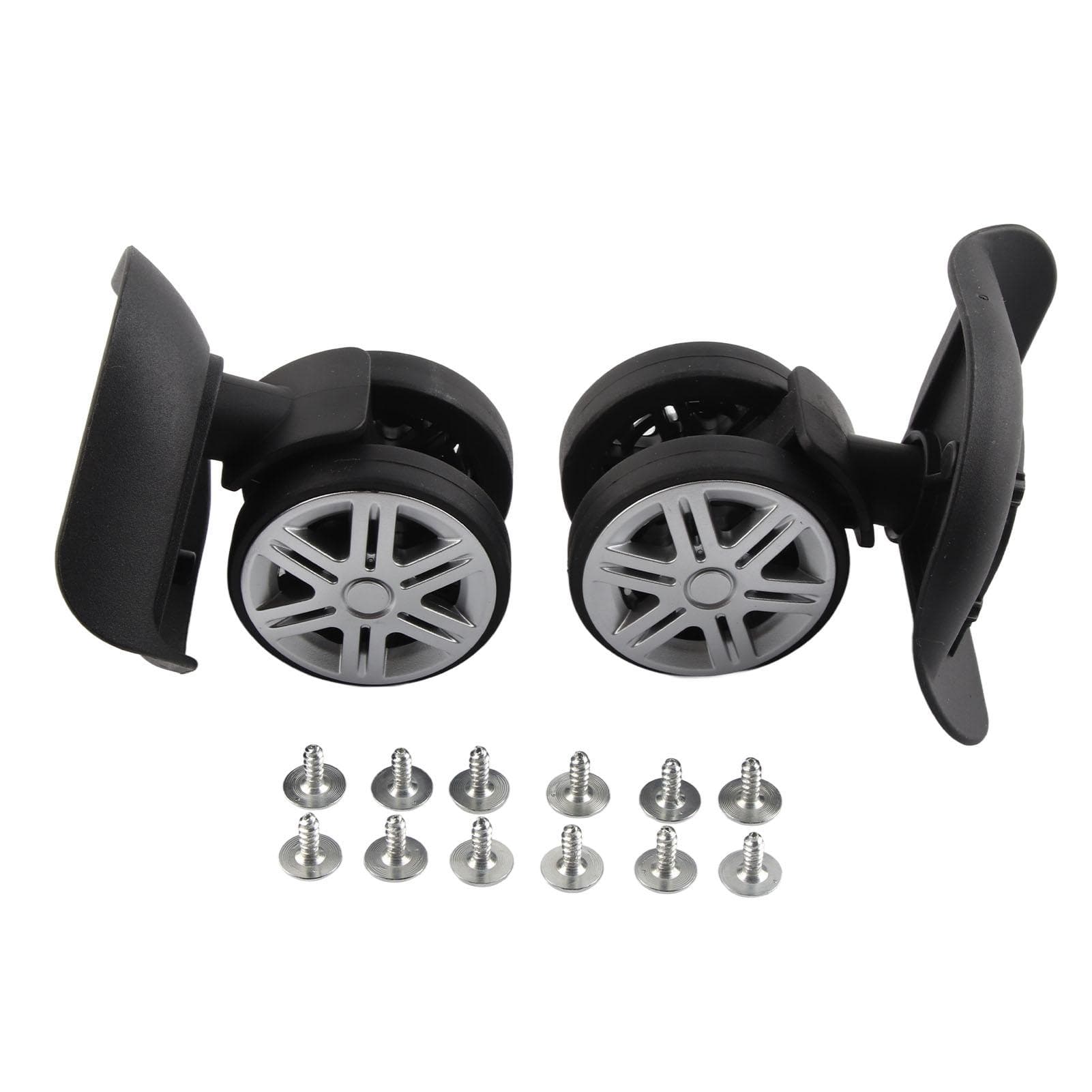1 Pair Luggage Replacement Wheels Mute Swivel Suitcase Luggage Caster Wheels Repair Parts