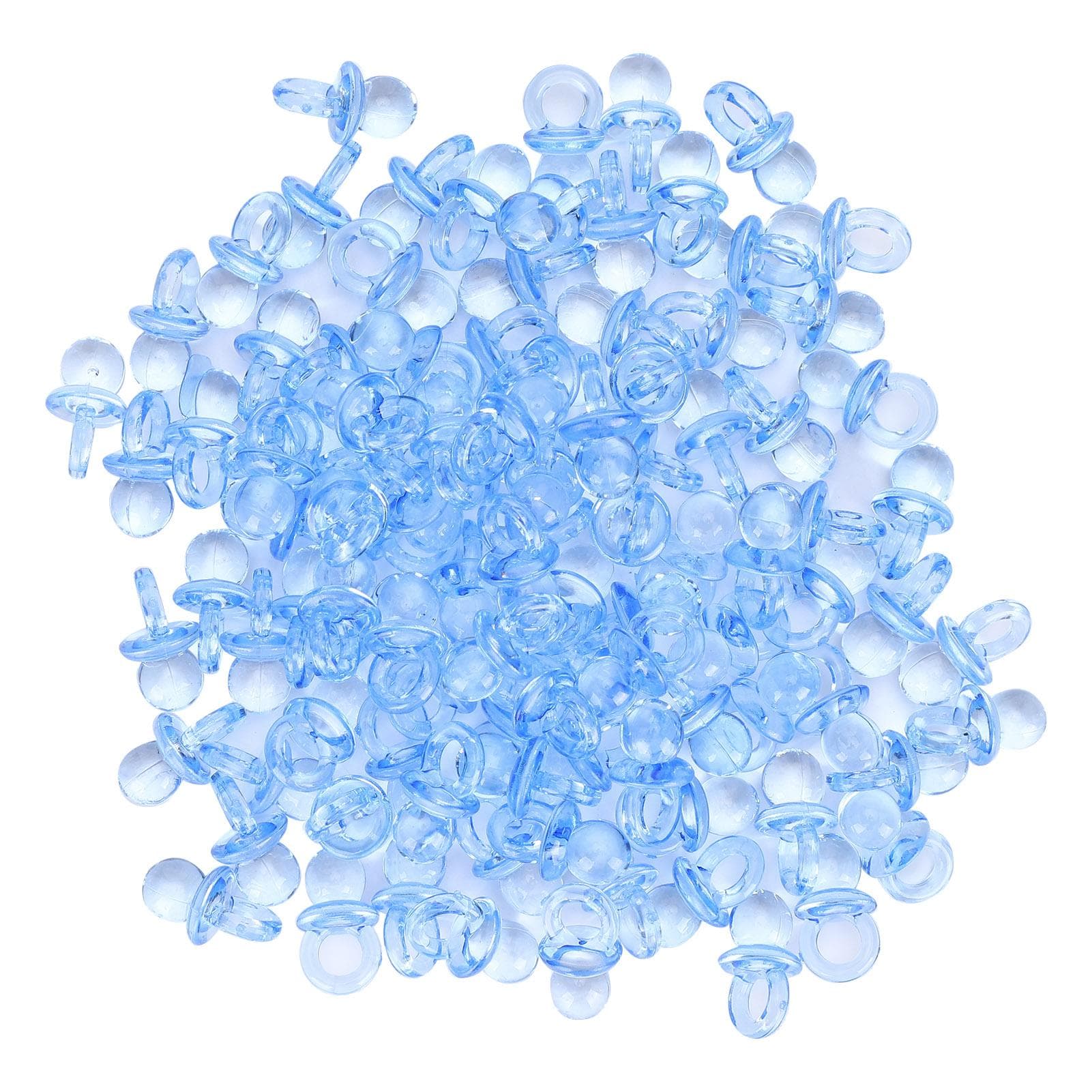 200Pcs Acrylic Pacifier Baby Nipples Baptism Birthday Gift Mini Decoration AccessoriesBlue