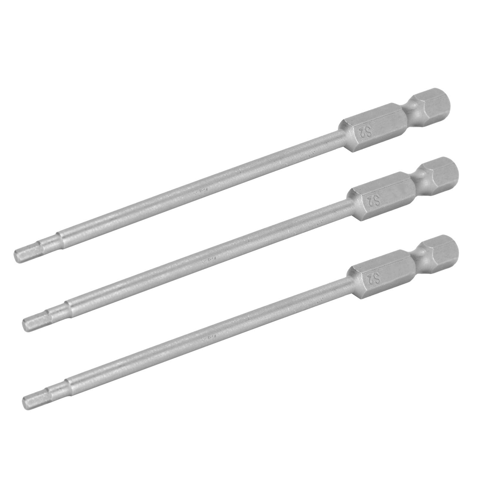 10Pcs 2.5mm Magnetic Screwdriver Bits Alloy Steel 14 Inch Hex Shank Bits Accessory