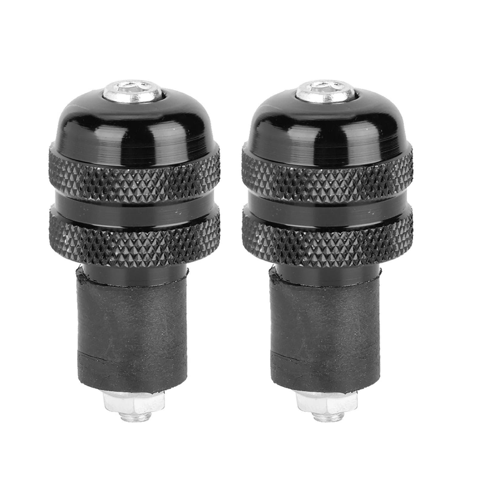 22MM Motorcycle Handle Grips Motorbike Handlebar Ends Accessory(Black)