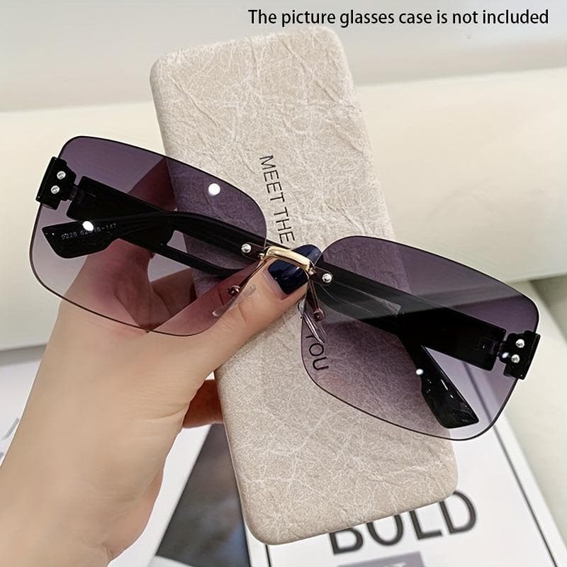 New Frameless Square Sunglasses for Men Women Unisex Fashion Glasses Lightweight UV Protection