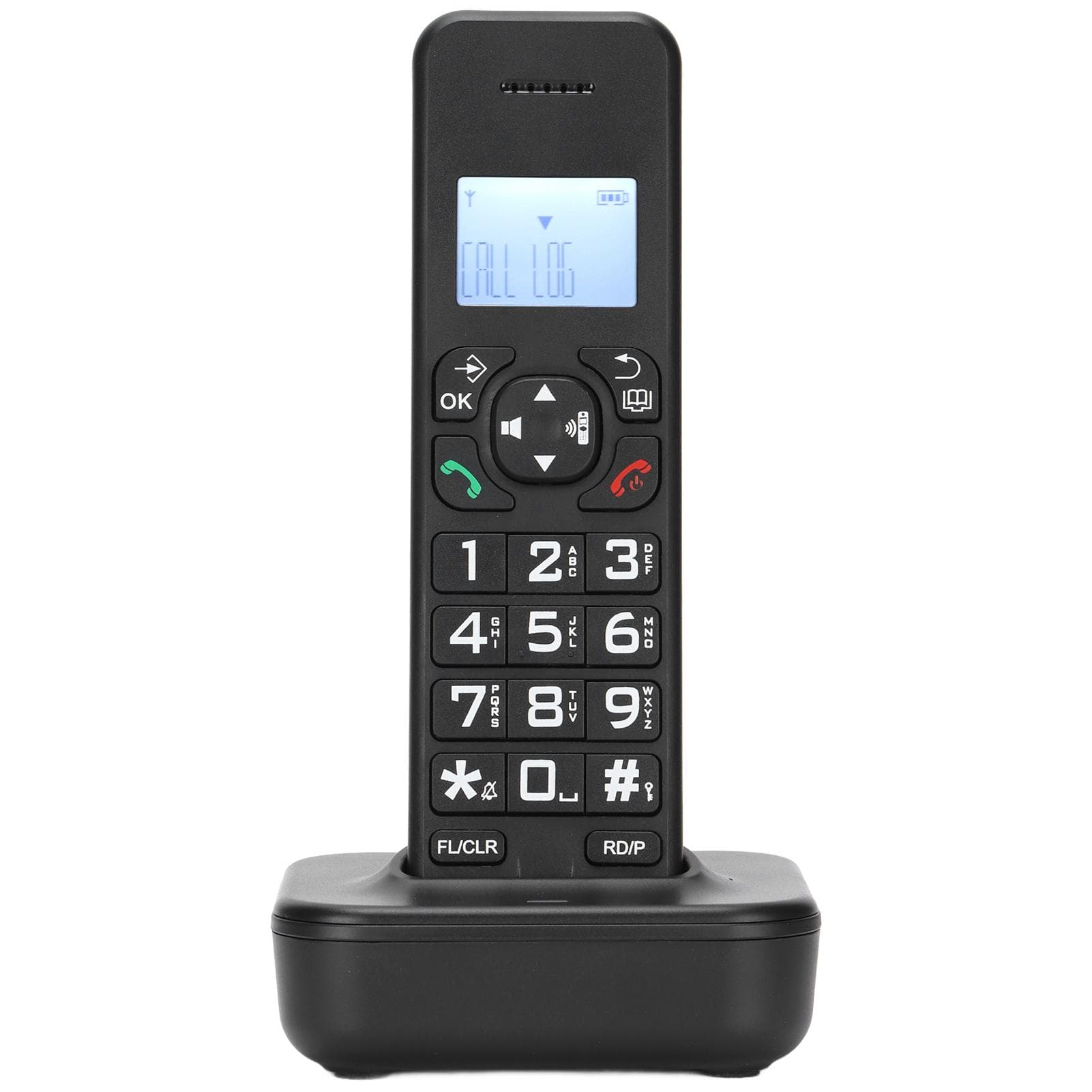 D1102B Digital Cordless Handheld Phone Hands Free Calling Telephone for Office Home 100‑240VEU Plug EU Plug