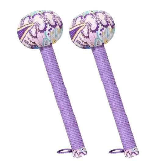 2Pcs Long Mugwort Lymphatic Drainage Massage Hammer for Effective Self-Massage Manual Back Massager for Muscle Pain Relief Portable Full Body Hammer M purple