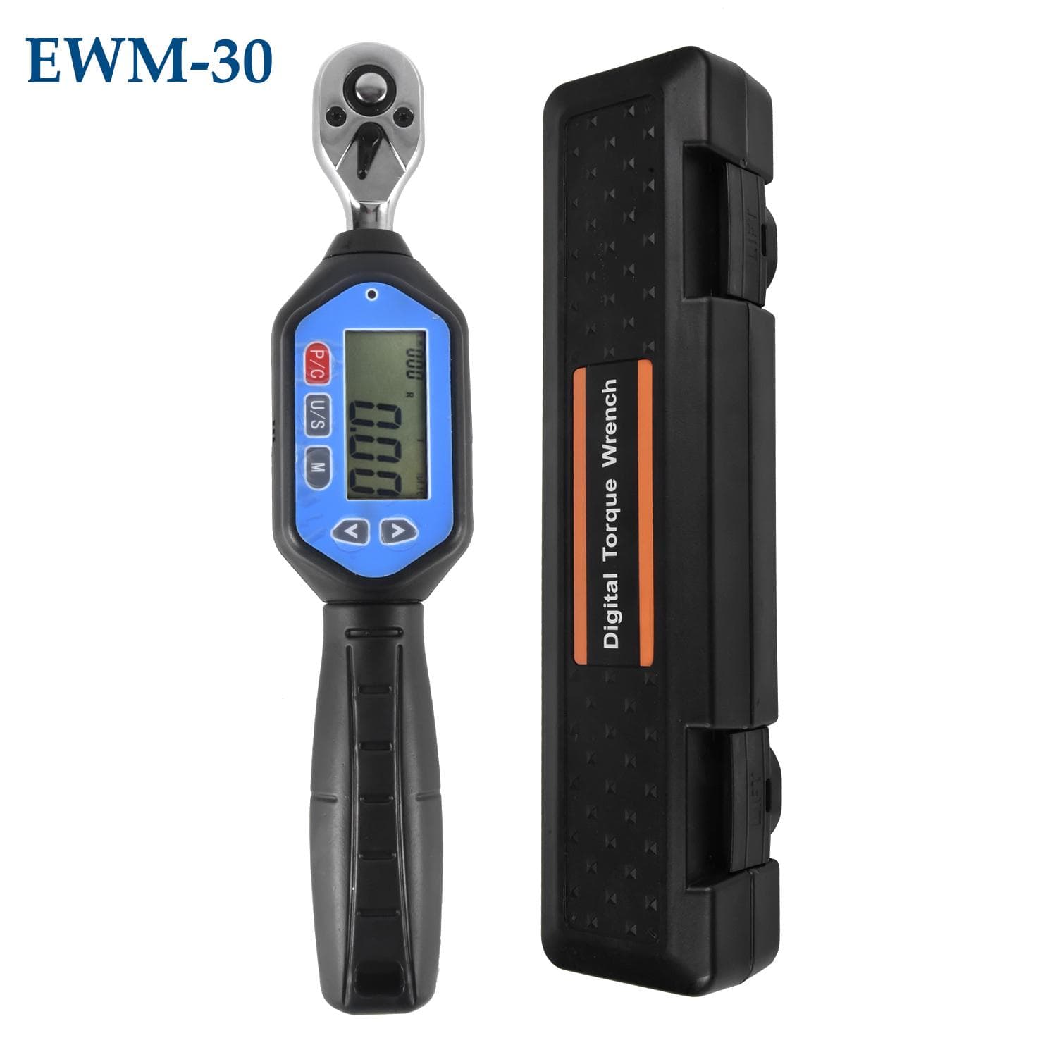 EWM-60 Digital Torque Wrench 3/8 Square Drive Max. 44.25ft.lb Torque Accurate to +/-2% with Buzzer EWM-30 blue