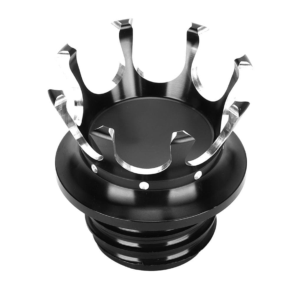 Fuel Tank Cover Gas Cap Crown Type Motorcycle Accessory Fit for Defender FXDPBlack black