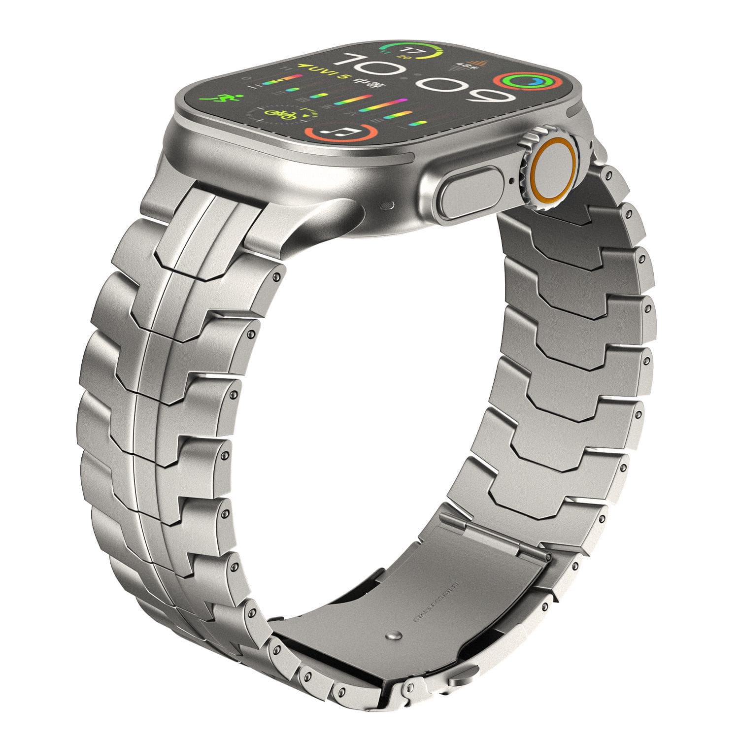 Iron Man Solid Metal Strap for Apple Watch Ultra: Pure Titanium and Stainless Steel 38/40/41 mm