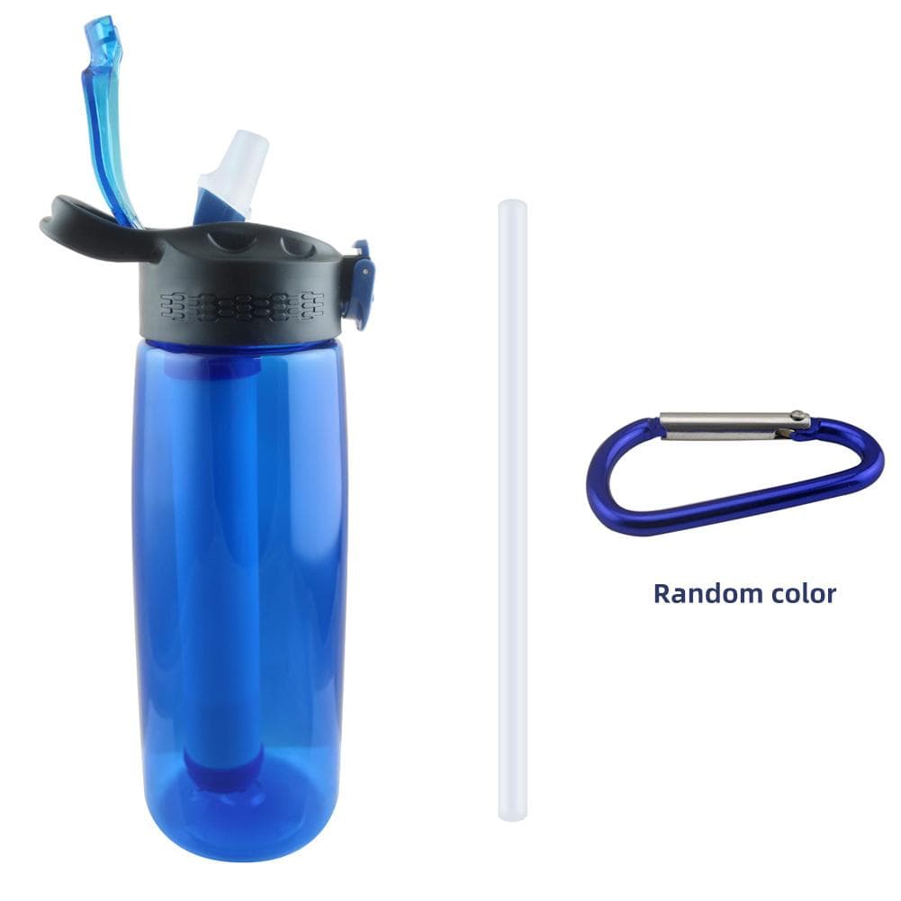 Water Bottle Made of Tritan with Water Filter Lockable Lid BPA Free Water Purifier Bottle for blue