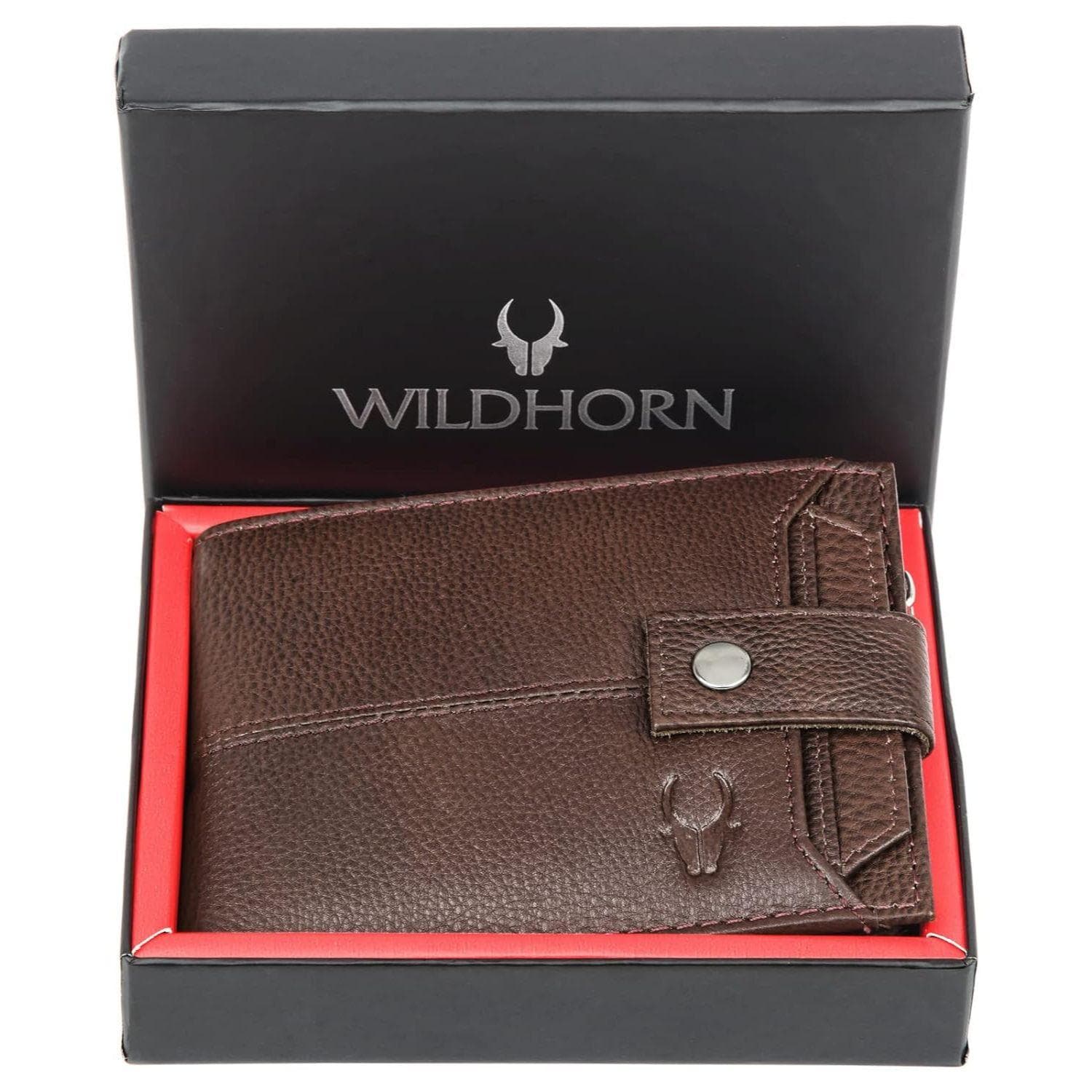 Leather Wallet for Men Ultra Strong Stitching Handcrafted Zip Wallet with 9 Card Slots 2 ID Slots (Brown)
