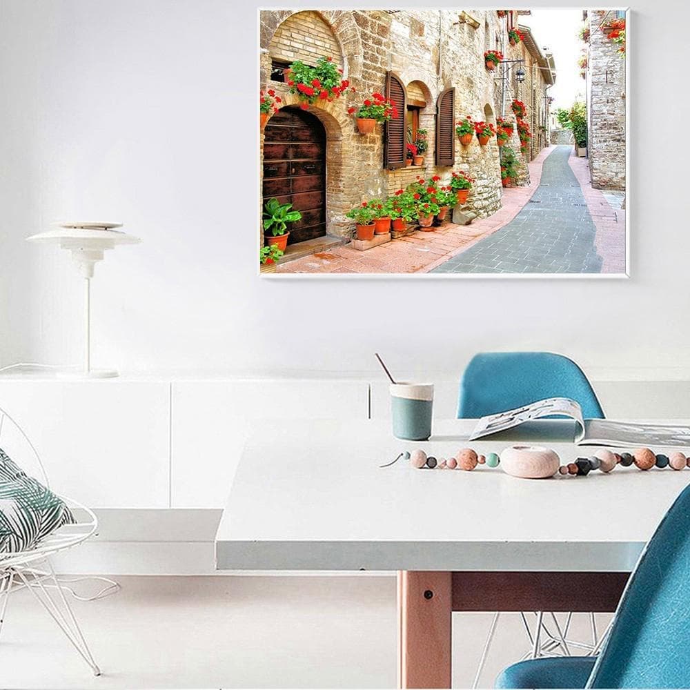 Embroidery Diamond Mosaic Stitch Diamond Painting Full Round Scenic Picture Rhinestone Home Decor 20X30CM