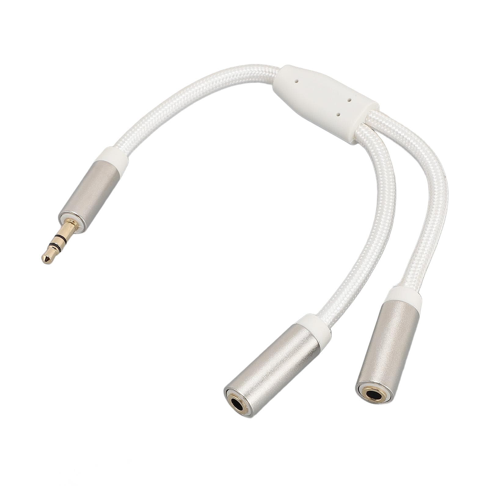 Headphone Splitter Anti Interference Gold Plated 3.5mm 1 Male to 2 Female Stereo Y Splitter for PC