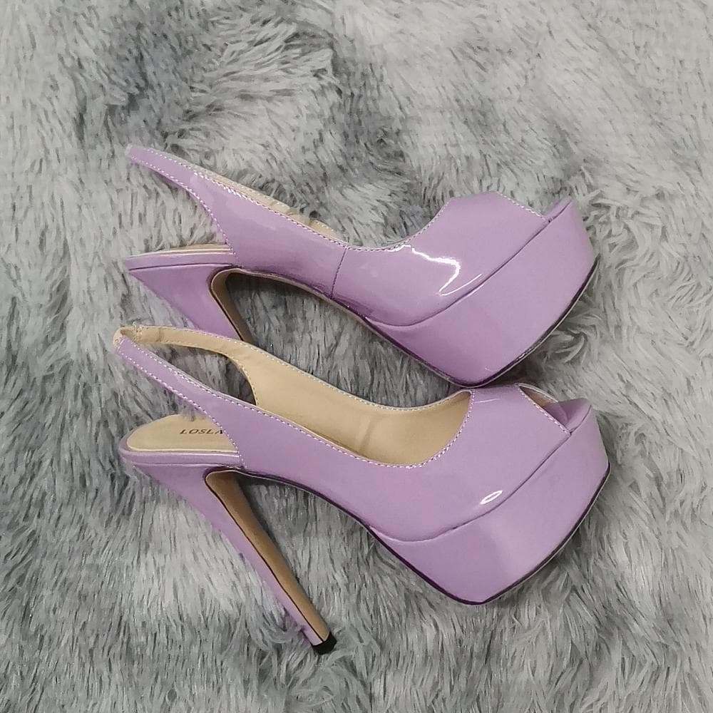 Women Sandals Sexy 14CM Super High Heels Open Toe Platform Sandals Gladiator Party Dress Red Wedding Shoes 36 light purple