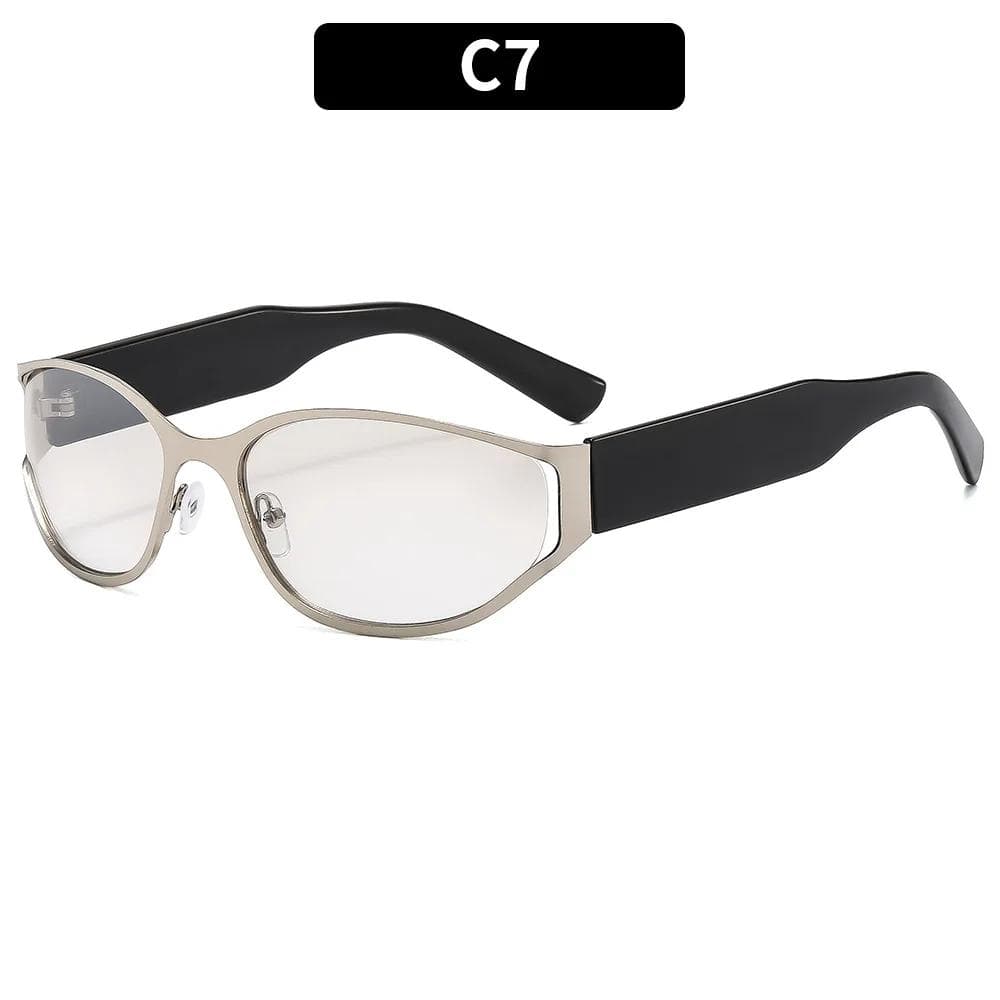 New Y2K Steampunk Sunglasses Women Men Luxury Vintage Punk Hip Hop Trendy Eyewear As the picture