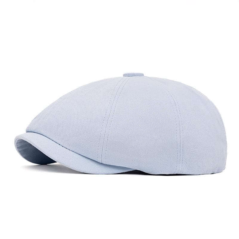Newsboy Cap Men British Cap Beret Women Paintsman Cap Octagonal Cap sky blue