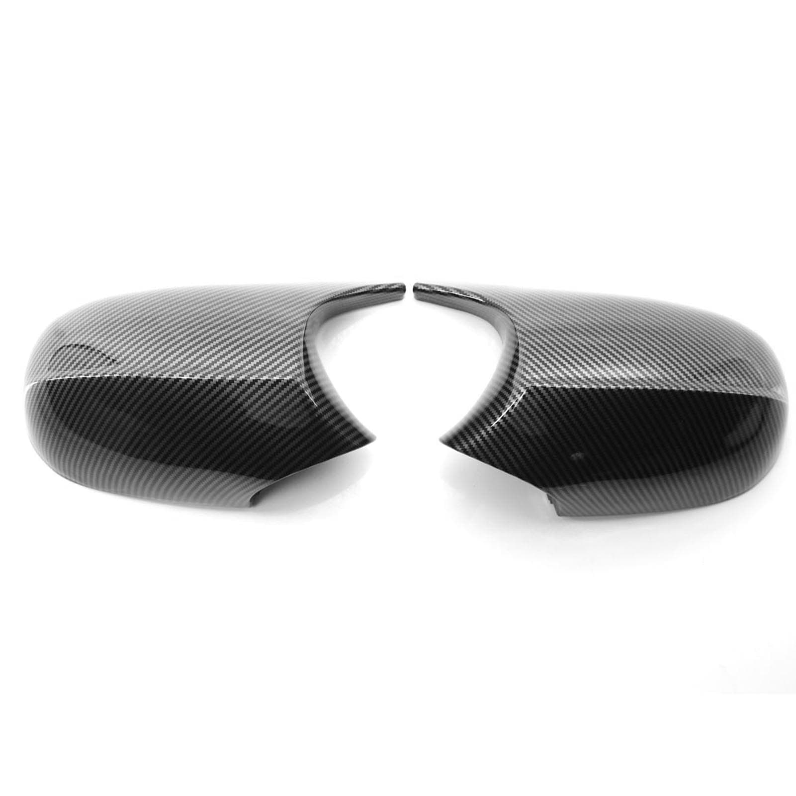 Door Rearview Mirror Cover Cap 2pcs Replacement for BMW 3 Series E90 2009-2012 OEM 51167205291 black