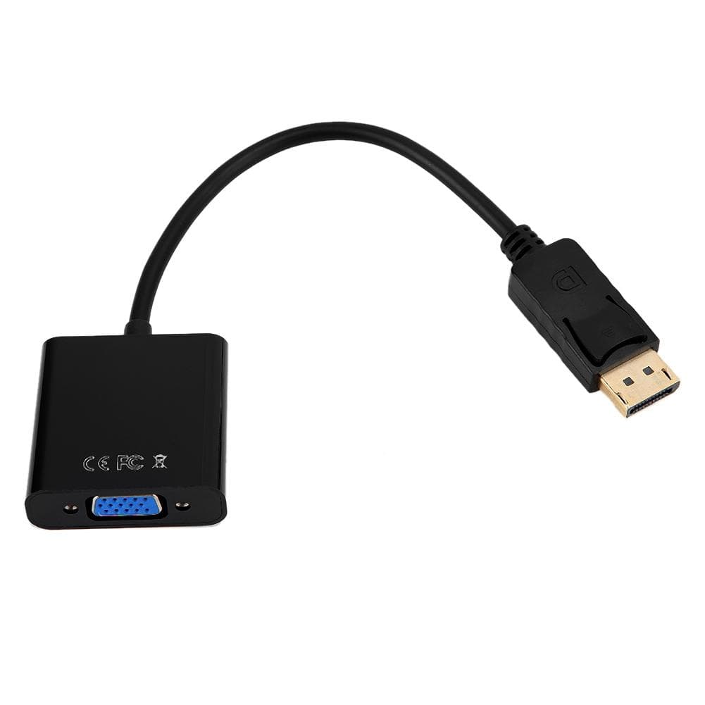 25cm 1080P Display Port DP to VGA Video Signal Transmission Converter Adapter Cable white