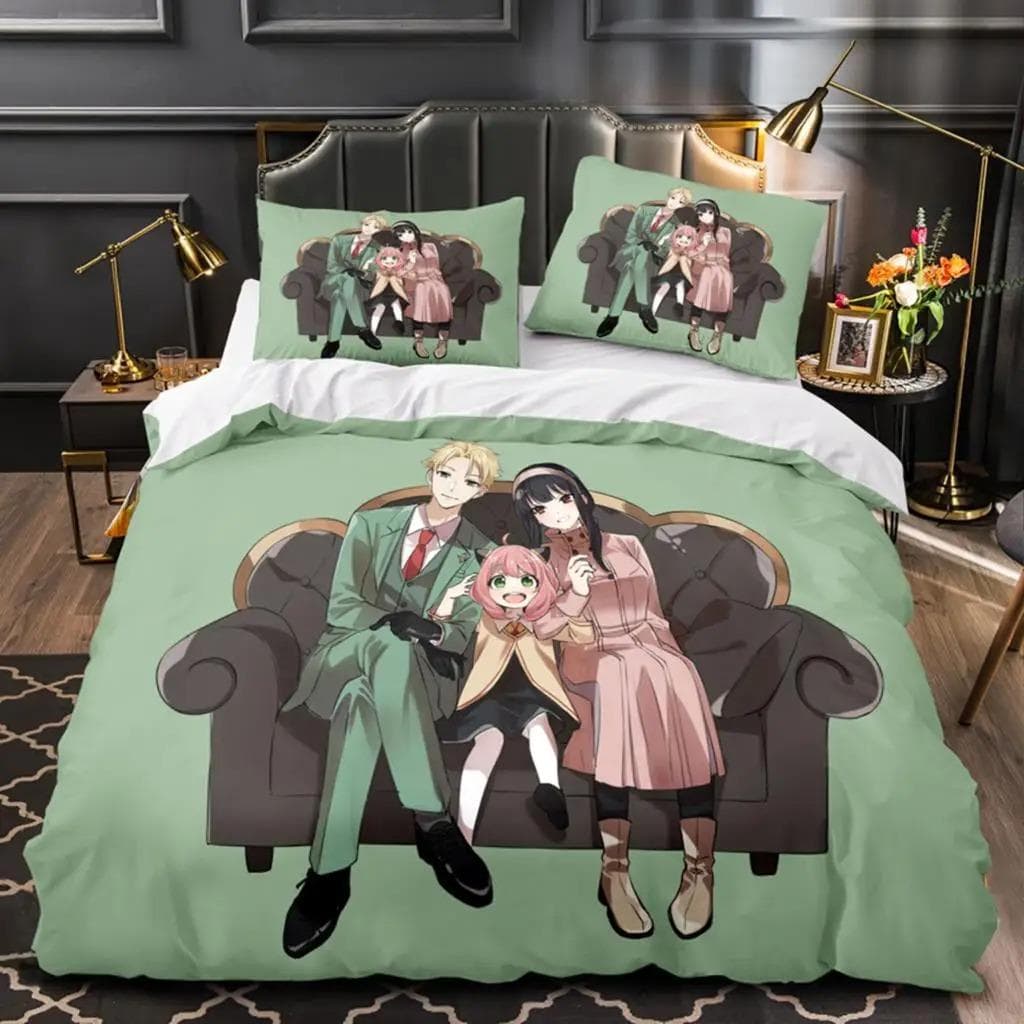 SPY×FAMILY Anime Comforter Bedding Sets Cartoon Duvet Cover Pillowcase Full Size Queen King Quilt Cover Single Double Bed AU Single 140x210cm