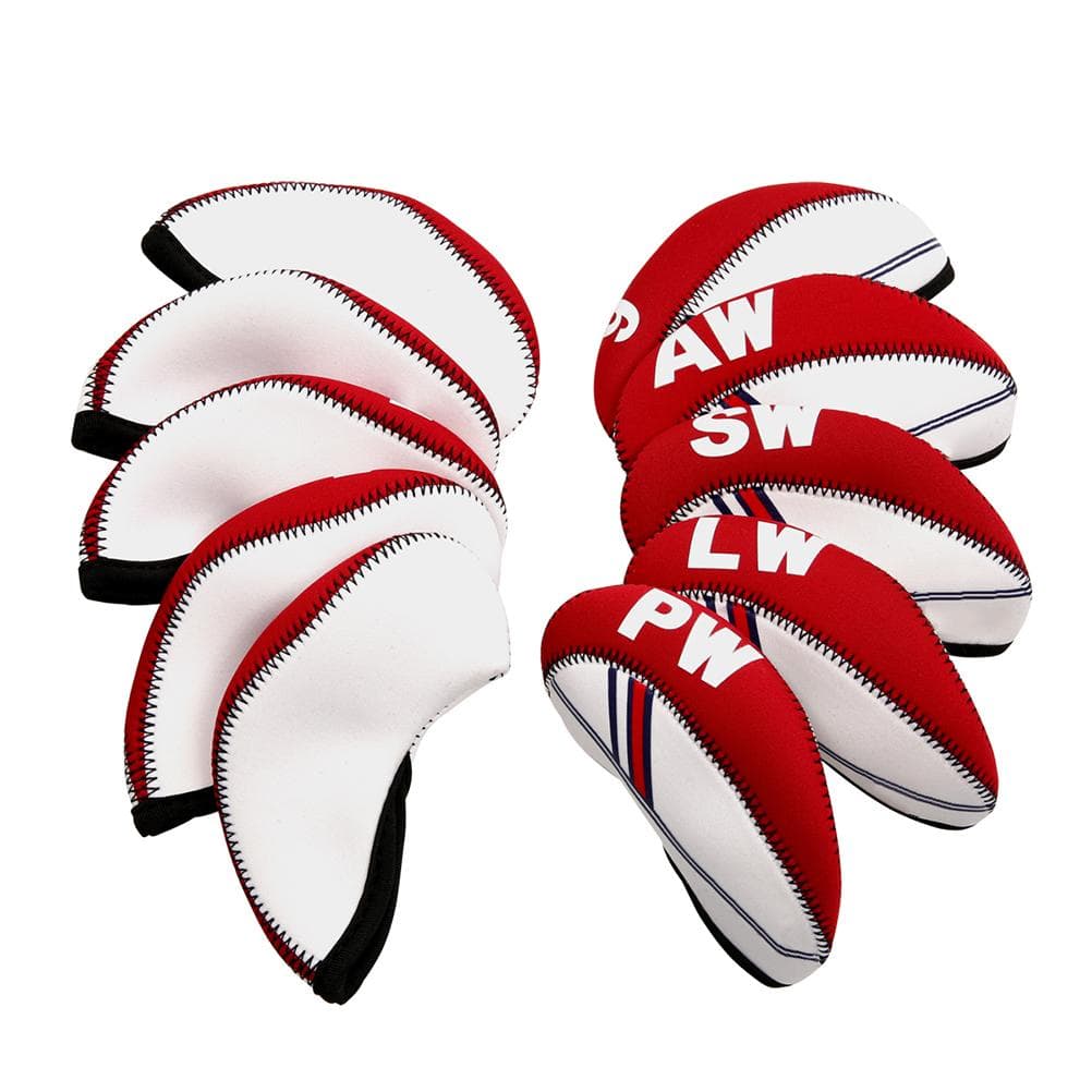 10pcsset Irons Club Head Covers Iron Protective Head Covers