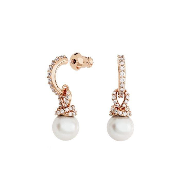 Swarovski Water Drop Shaped Rose Gold Plated Earrings Women earrings 5669524 Box (Random Color)