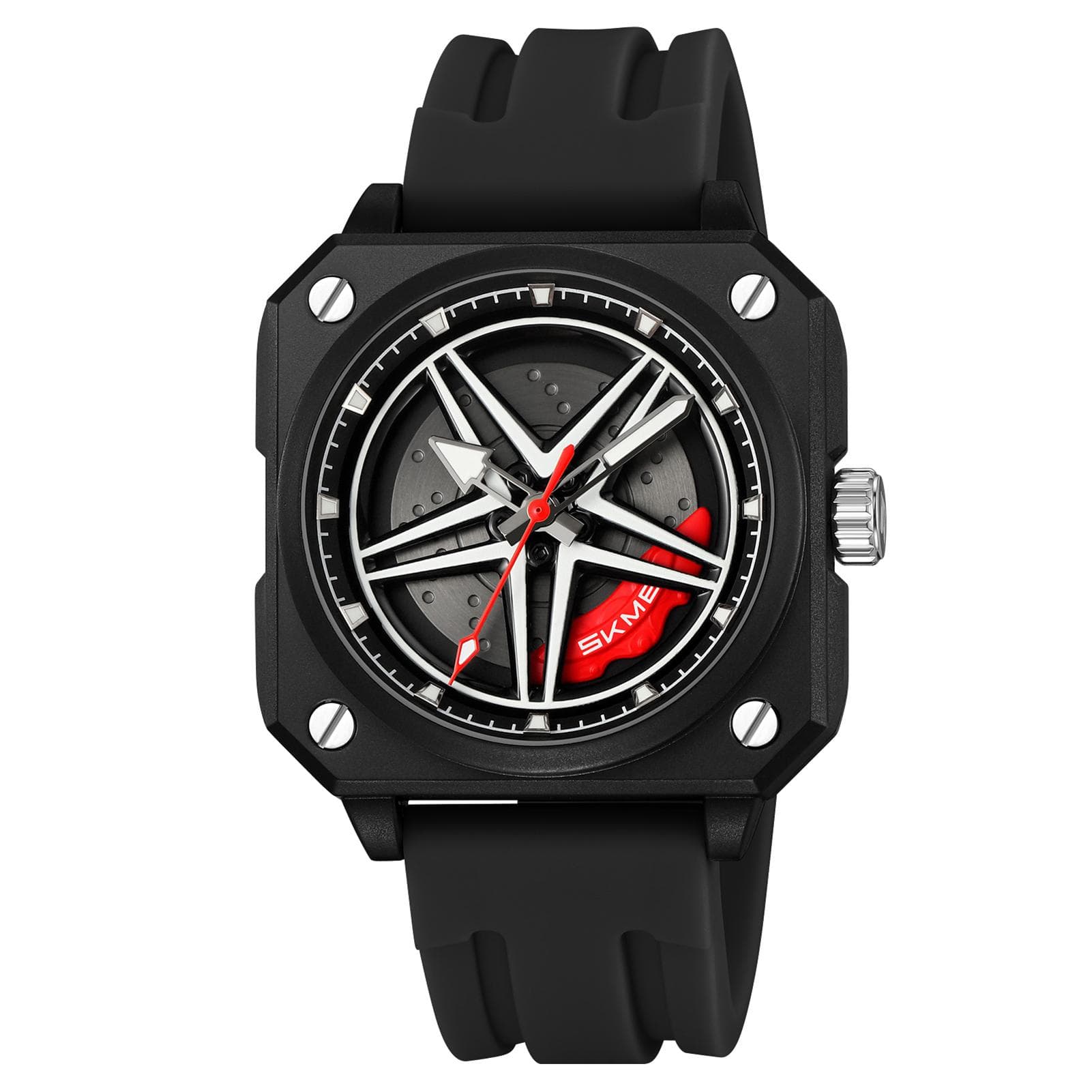 SKMEI 2362 Car Wheel Watch Fashion Watch with Spinning Car Rim Hub Design Quartz Movement black