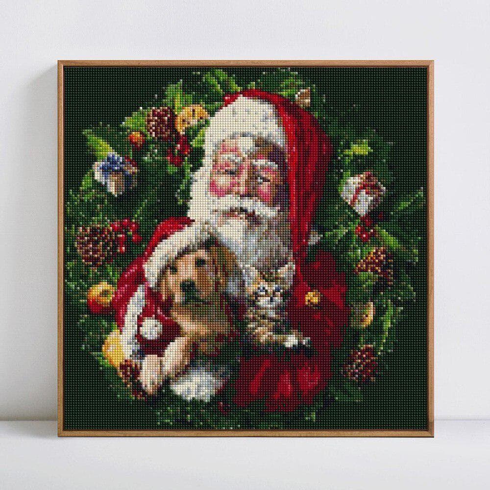 Diamond Painting Full Round Christmas Diamond Embroidery Cross Stitch Diamond 30x30CM