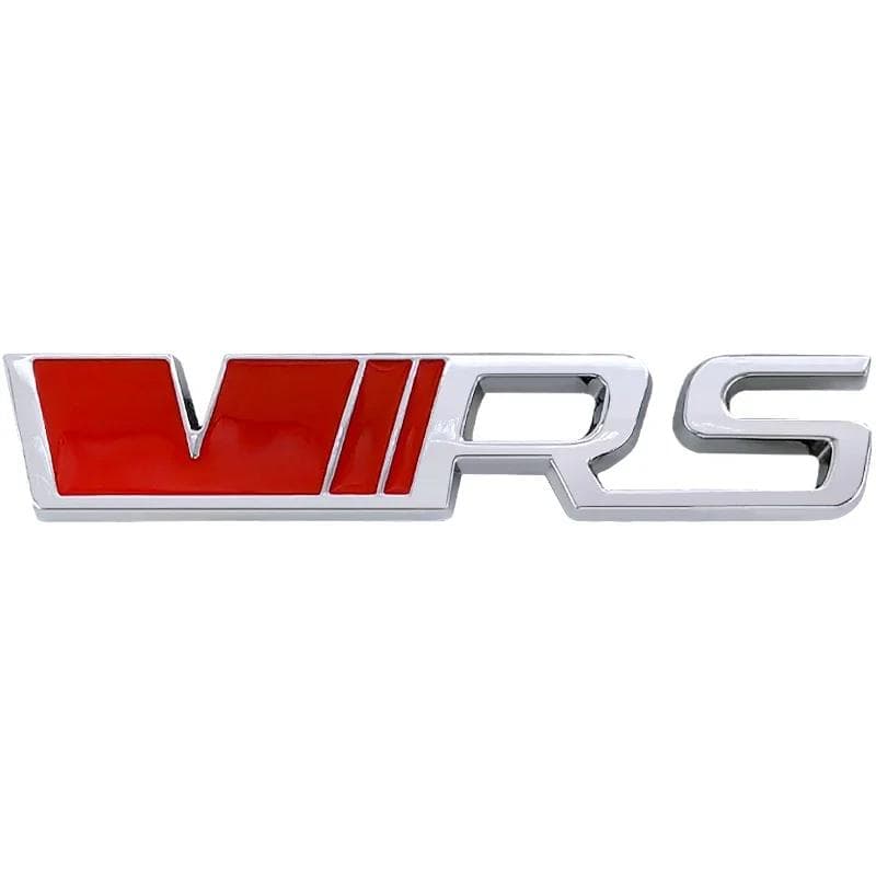 Alloy Car Front Grille Logo Trunk Emblem Badge Sticker for VRS Octavia Yeti Fabia 1 Kodiaq Karoq 2 A7 Tour RS Superb Rapid Badge Sticker silver/red