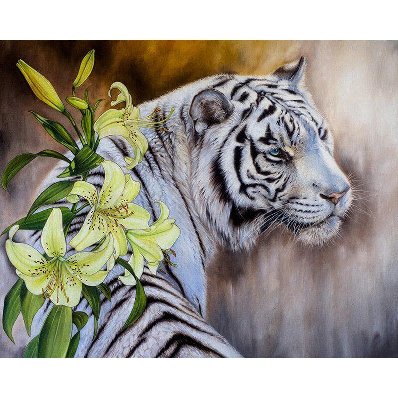 DIY 5D Diamond Painting Animal Tiger Rhinestone Mosaic Pattern Diamond Embroidery 20X30CM