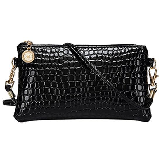 Stylish Phone Bag Versatile Faux Leather Lightweight black