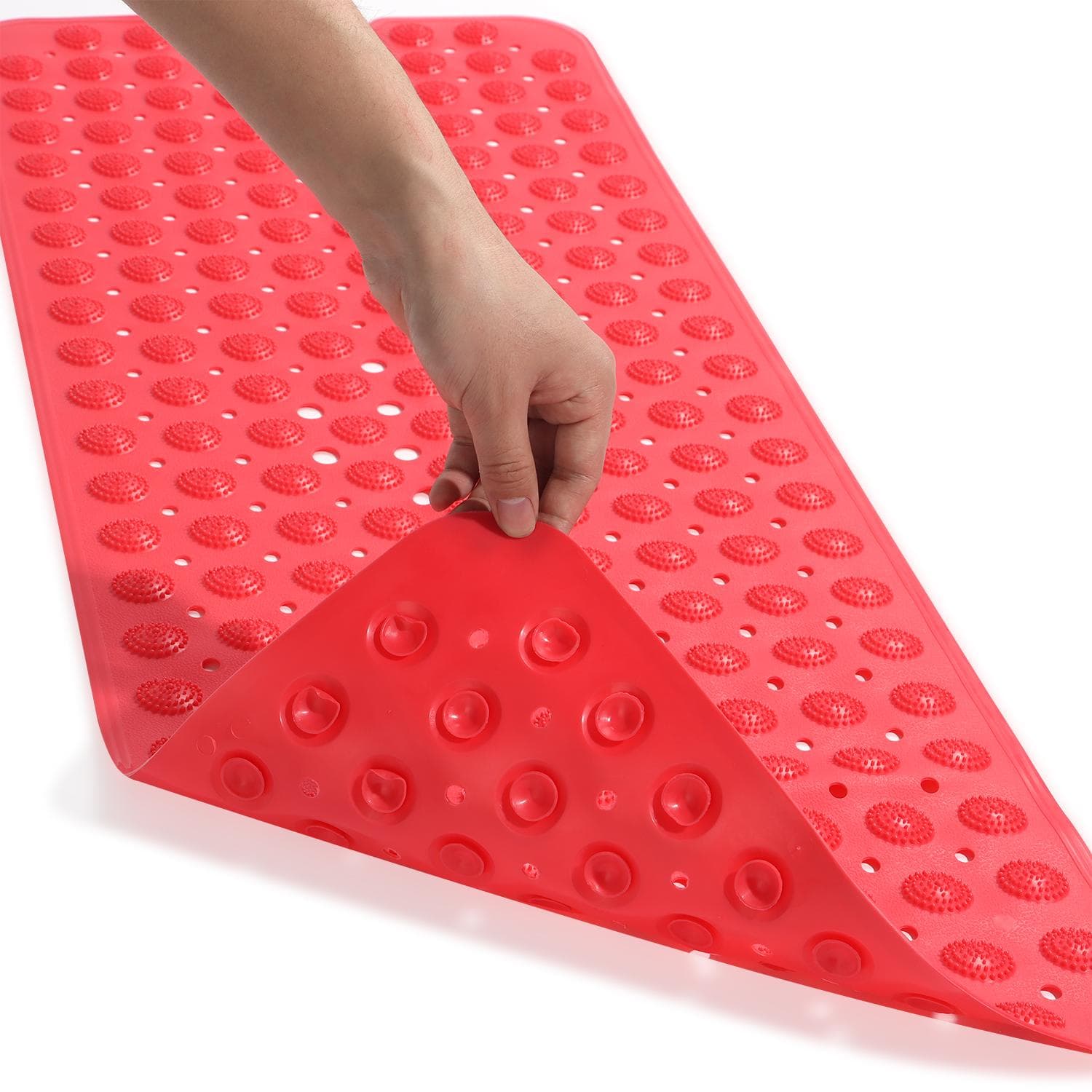 Home Anti Slip Shower Floor Bath Mat Bathroom Mat Suction Cup Massage Point
