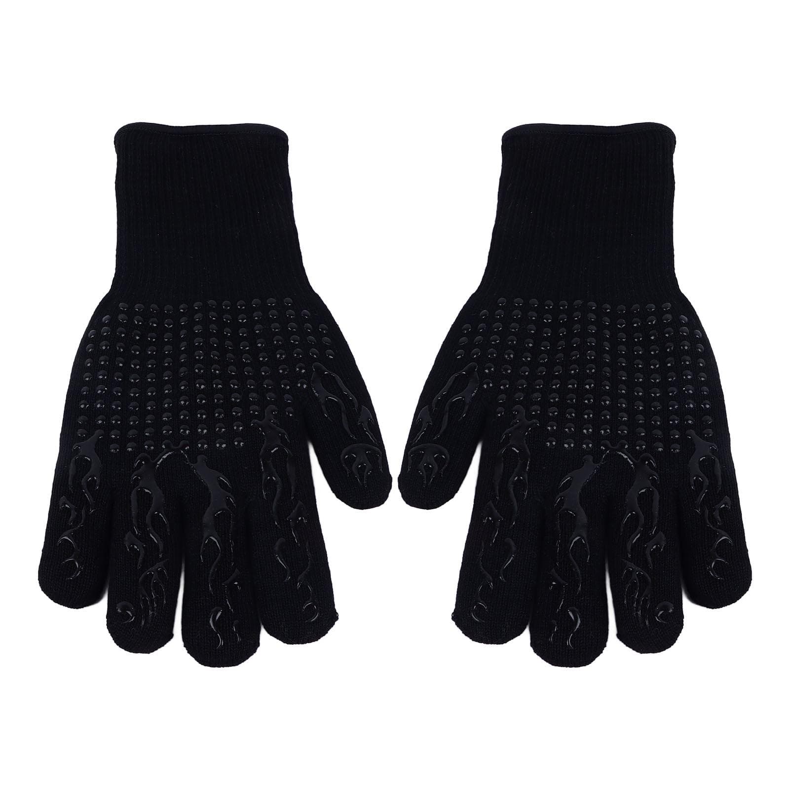 BBQ Gloves Fireproof Heat Resistant Prevent Slip Grilling Gloves for Microwave Oven Barbecue Baking
