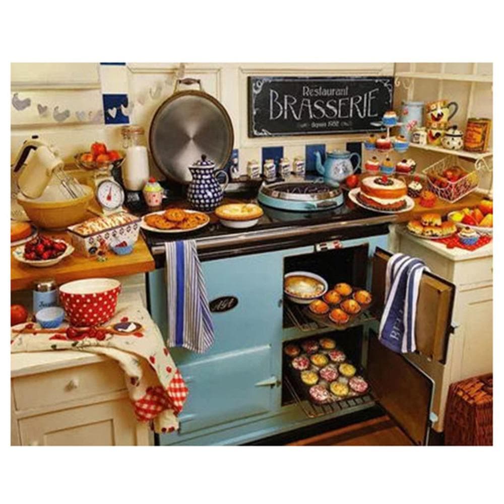 Diamond Embroidery Kitchen Handwork Diamond Painting Food Cross Stitch Mosaic Rhinestones Home Decor 20X30CM