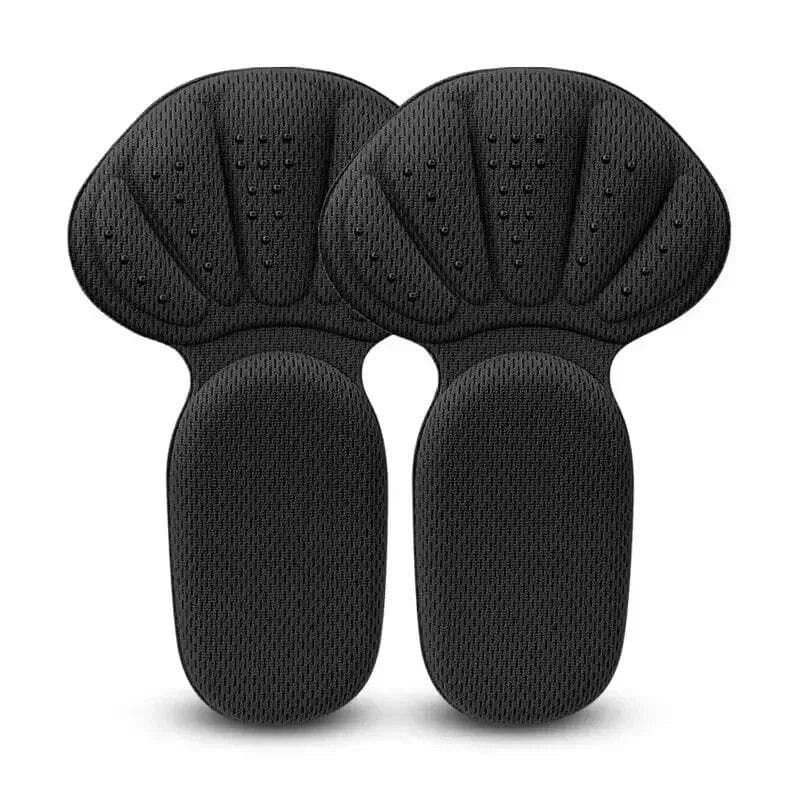 New 2 in 1 Sponge Heel Cushion Back of Inserts Heel Protectors Shoe Pads for Shoe Too Big Soft Mesh Heel Grips Shoes Insoles CHINA black