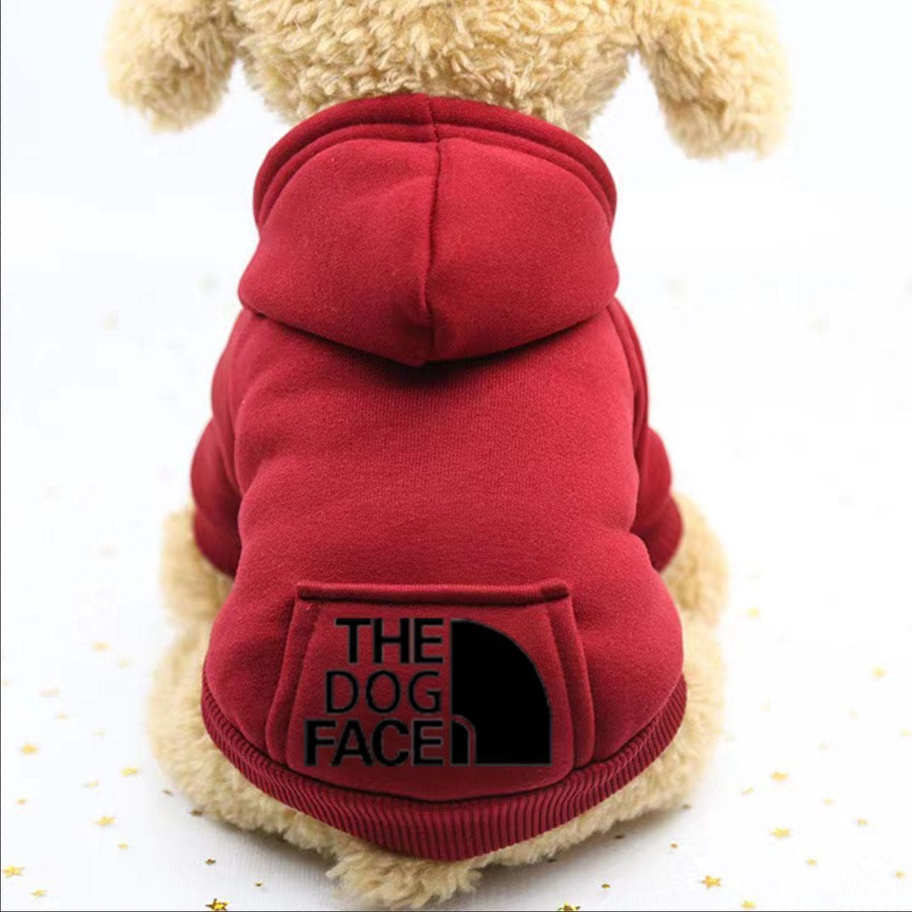 Pet Clothes Autumn Winter Pet Hoodie Dog Warm Coat Cotton Jacket Sport Puppy Cloth The Dog Face Small Dogs Cat Pet Clothes Winter Coat M