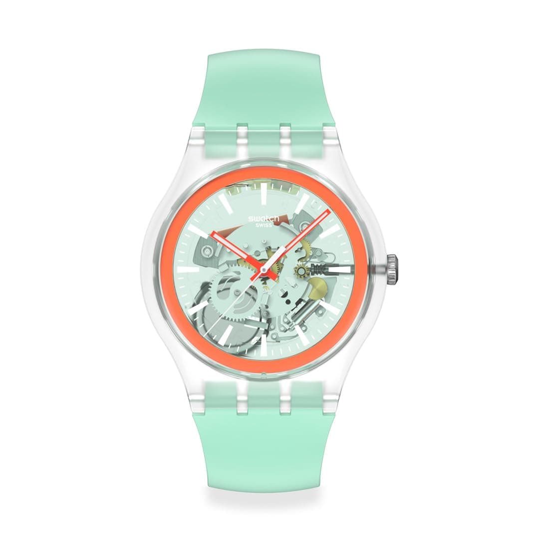 Swatch NEW GENT BIOSOURCED SWEETLY MINT PAY Green Watch, SO29K120-6000, Unisex, green