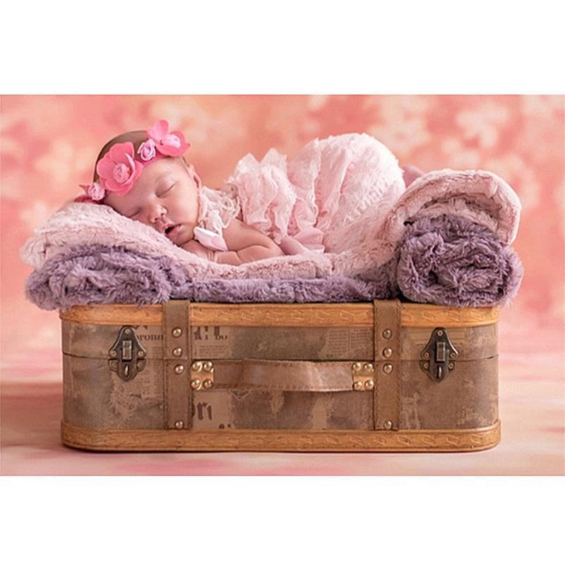 Round Drill 5D DIY Diamond Painting Cute Baby 3D Rhinestone Embroidery Cross Stitch 20X30CM