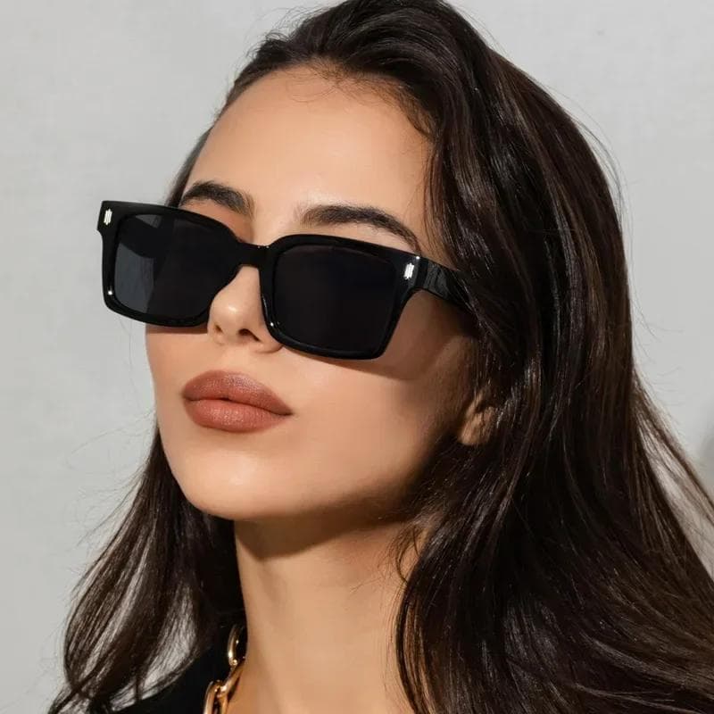 New Square Rivets Vintage Sunglasses Men Women Designer Shades UV400 Gradient Fashion Sun Glasses As Picture