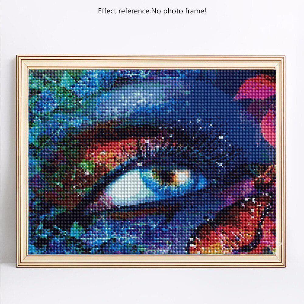 Diamond Painting Round Stones Cartoon Diamond Mosaic Sale Eye Hobby And Handicraft Pictures 20X30
