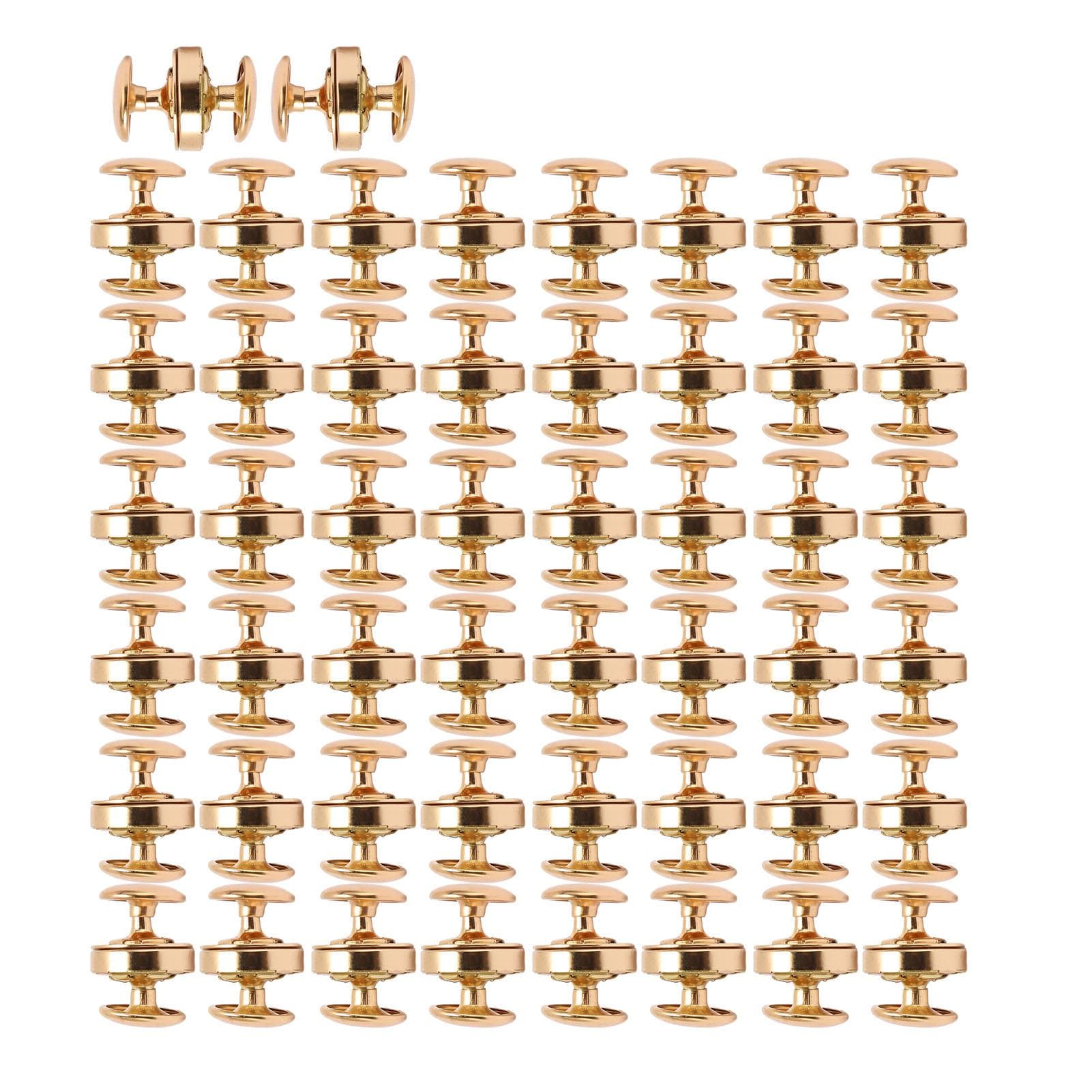 50 Sets Magnetic Button Clasp Snaps 14x4mm Thick High Hardness DIY Magnetic Fasteners for gold