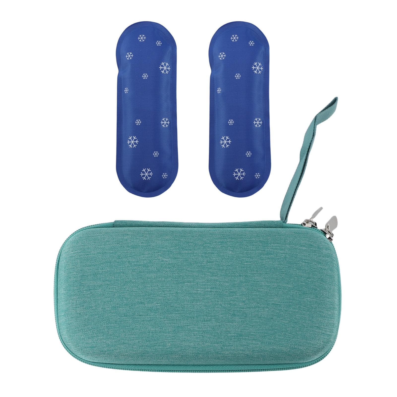 Insulin Cooler Travel Case Portable Insulin Cooling Bag with 2 Ice Pack Inner Pouch for Insulin Pen