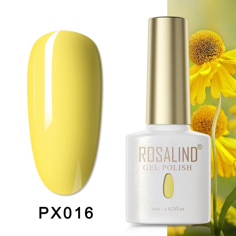 ROSALIND Soak Off 6ML Pure Color Nail Gel Bright For Nail Art Design LED/UV Lamp