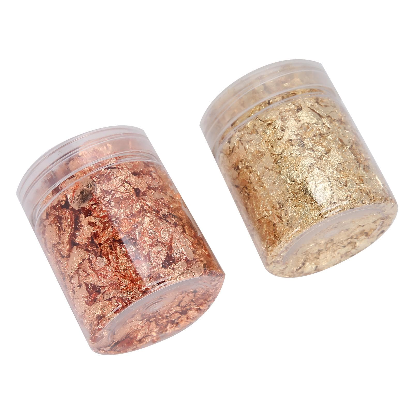 2pcs 5g DIY Gold Flakes Nail Art Decoration Gold Foil for Manicure Crafts Painting (Copper + Brass)