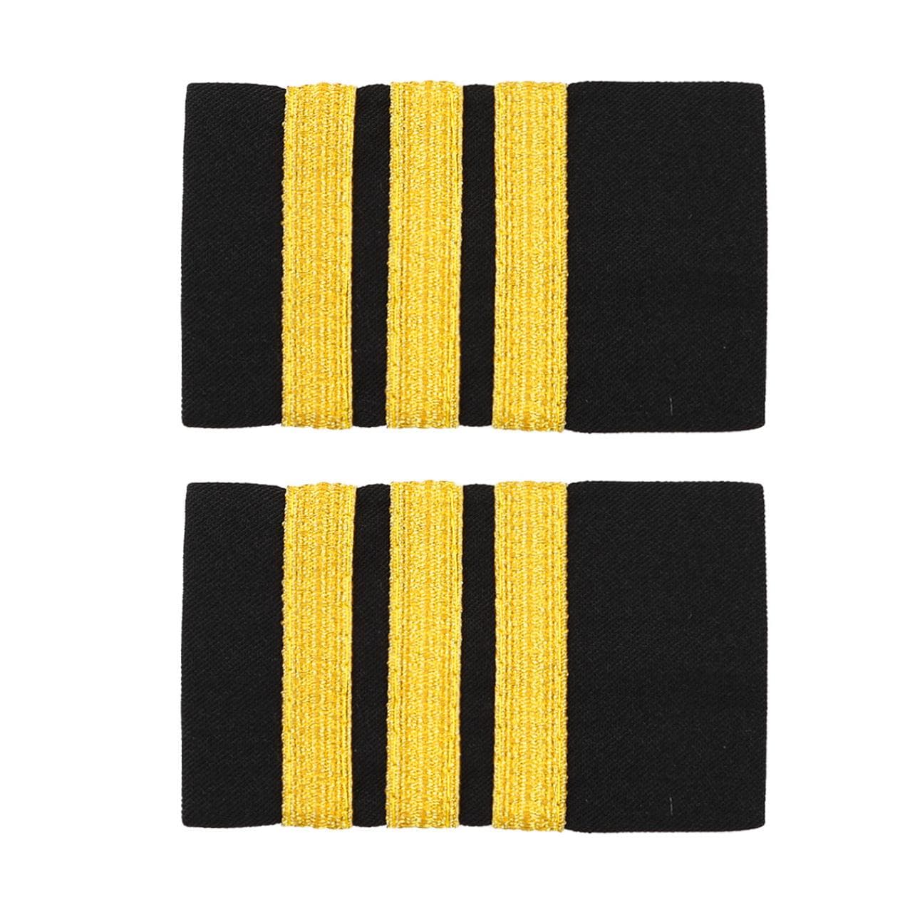 Pilot Uniform Epaulets Traditional Professional Pilot Aviators Epaulettes Shoulder Boards Badge Three Bars