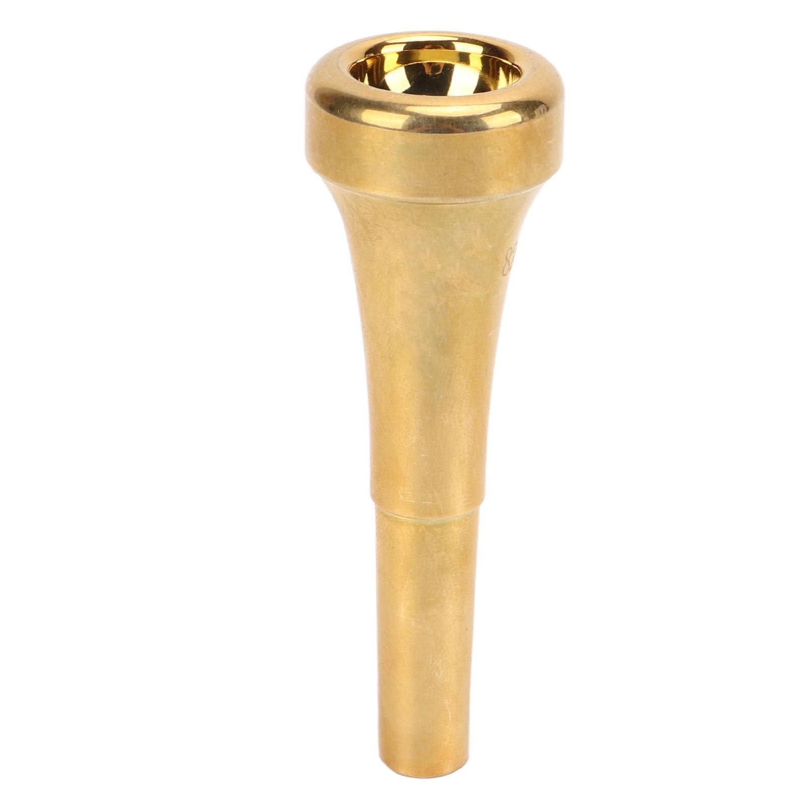 Trumpet Replacement Mouthpiece 82mm Length Clear Sound Metal Gold Trumpet Mouthpiece Wind