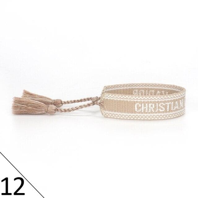 Adjustable Braided Friendship Rope Bracelet Women Vintage Braided Bracelet Embroidered Tassel Bracelet Jewelry