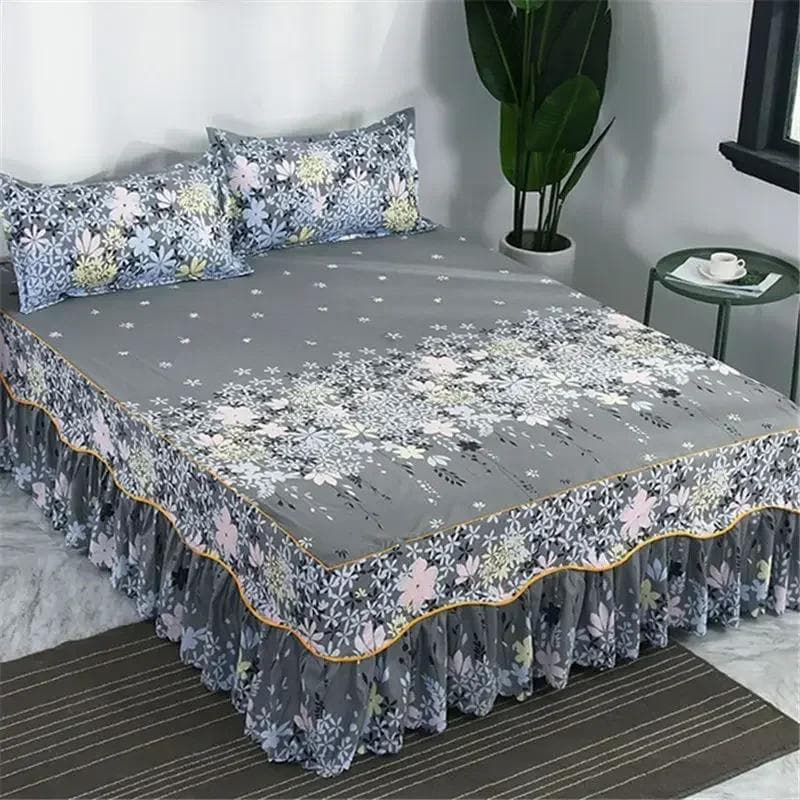 3 Pcs Flowers Sheets Bed Simplicity Bedspread on The Bed Plus Size Double Queen King Bed Sheets with Pillows Cases 3PCS 120cmx200cm