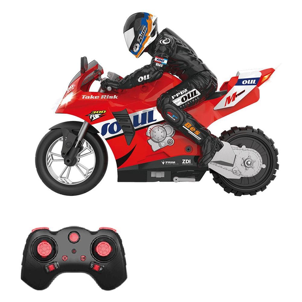 Remote Control Stunt Motorcycle Self Balancing Stunt Motorcycle 1/6 2.4G Remote Control Motorcycle 1 battery red