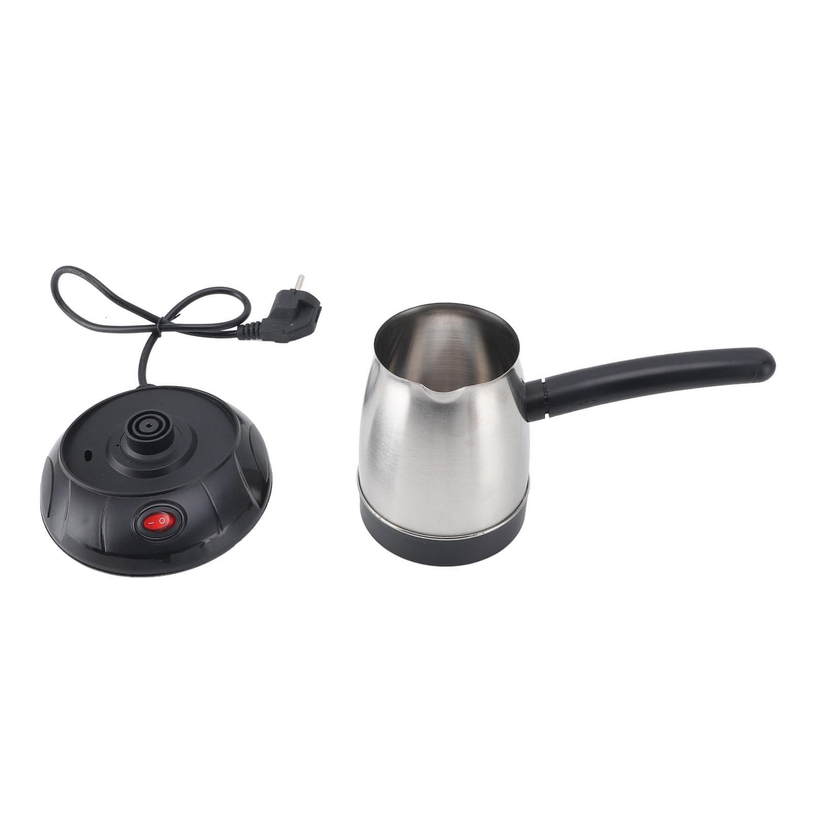 Turkish Coffee Maker Pot Long Removable Handle Stainless Steel Electric Coffee Kettle for Tea Milk L(for 6.5-9kg)